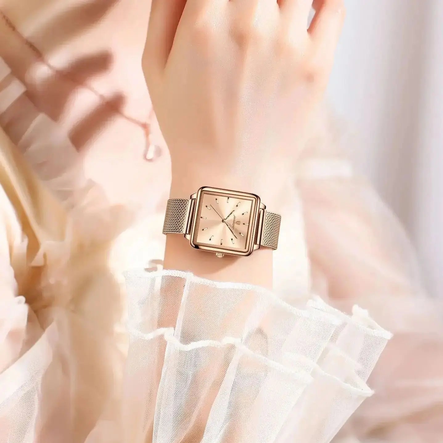 AION Serenade Square Mesh Timepiece