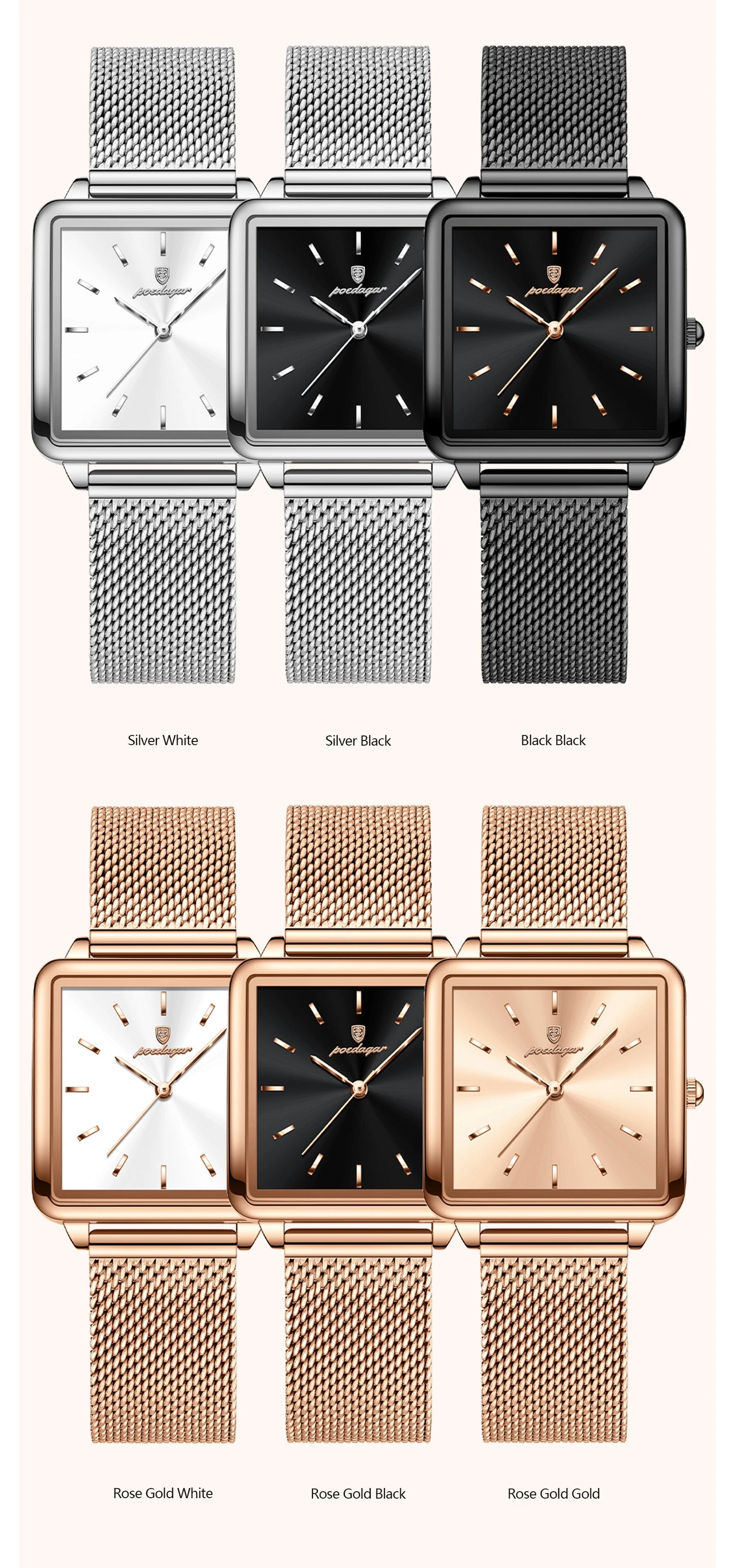 AION Serenade Square Mesh Timepiece