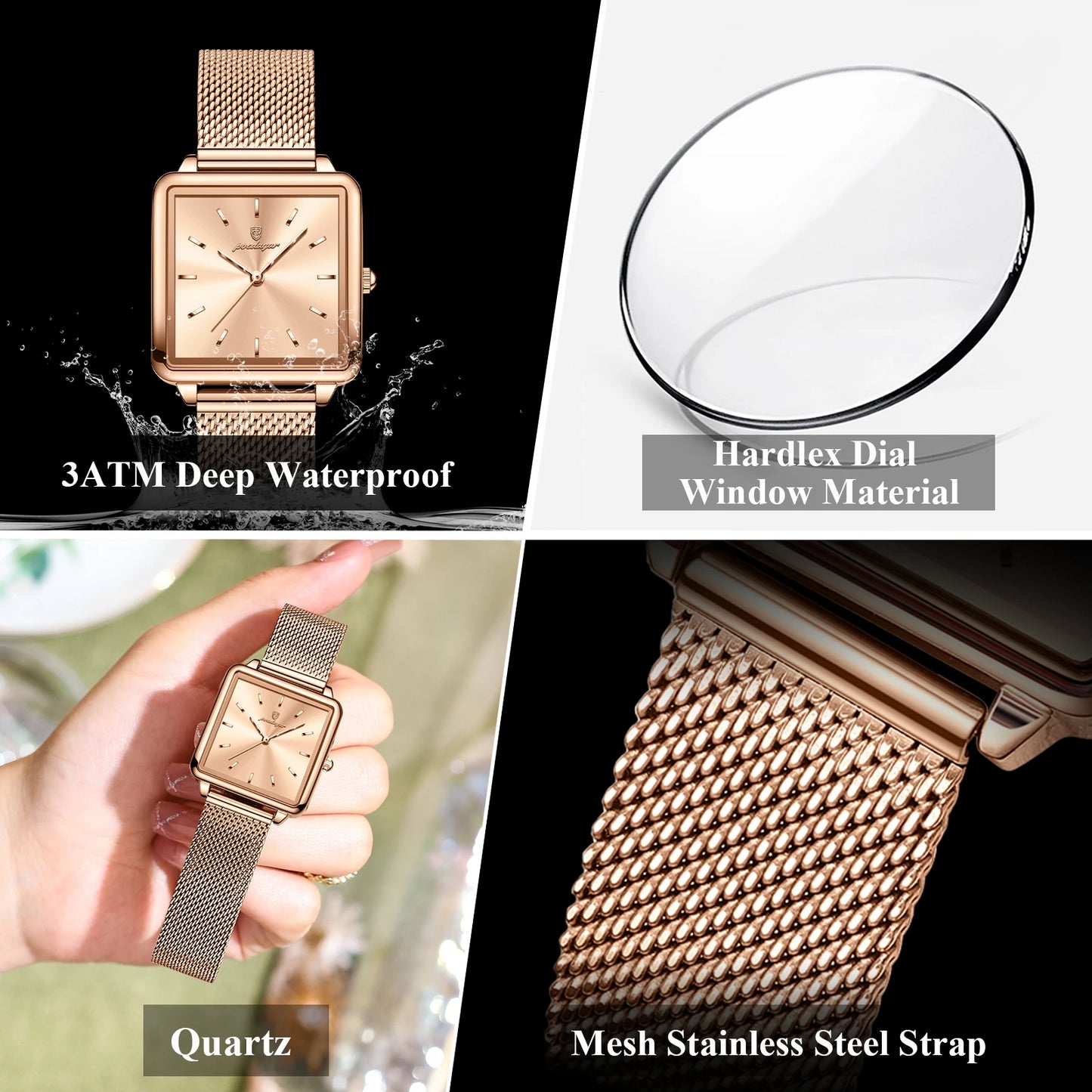 AION Serenade Square Mesh Timepiece